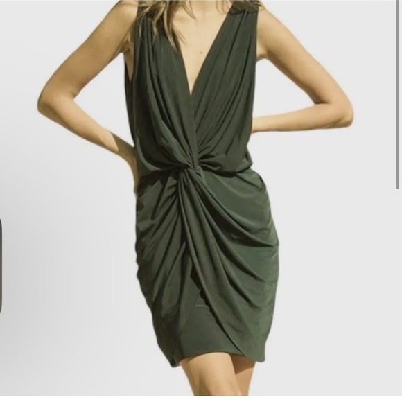NWT Revolve MISA Los Angeles Leza Dress in Olive Green - Picture 1 of 6